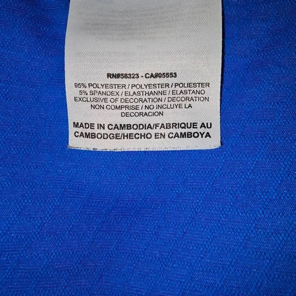 Nike Dri Fit Tiger Woods Collection‎ Mens Blue Short Sleeve Polo Shirt Medium - Picture 5 of 5